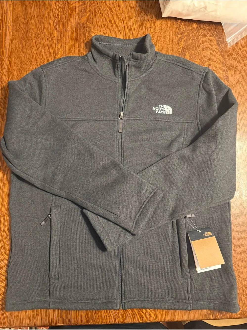 The North Face Mens Tsillan Full Zip Jacket, Dark Grey Heather XL NWT